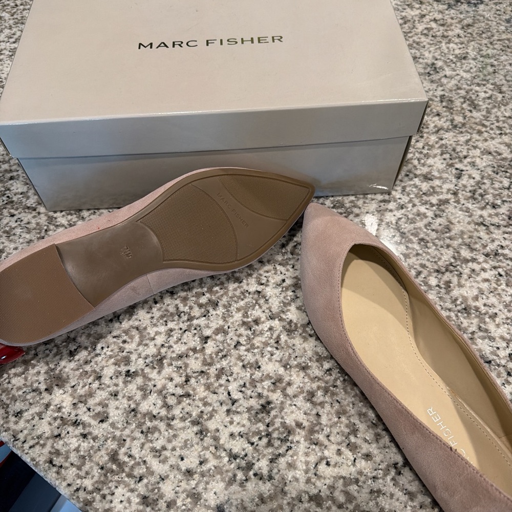 Marc Fisher Women's Pink Suede Flats